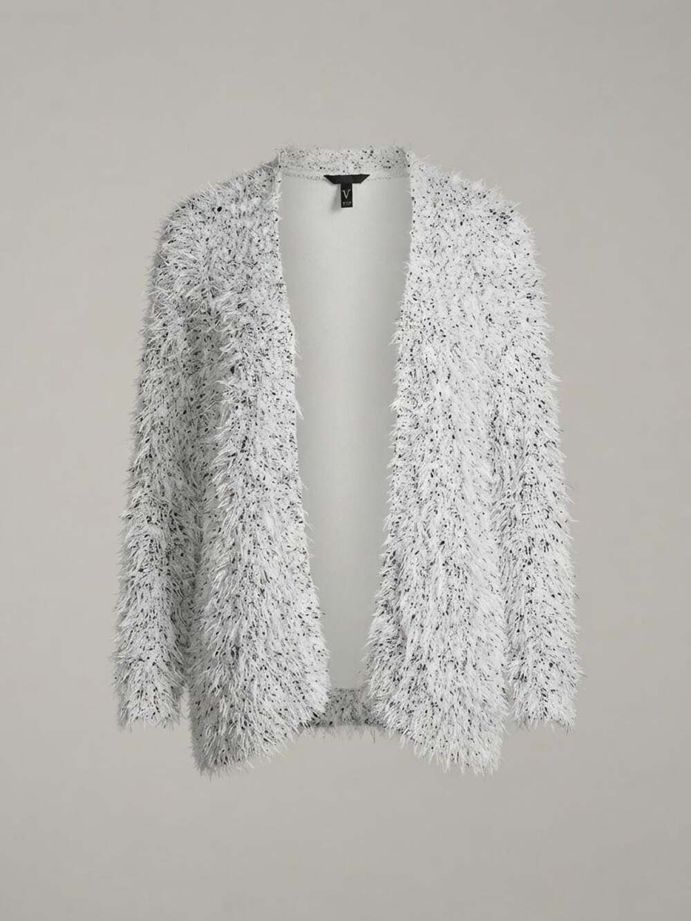 Unbranded Eyelash Knit Open Cardigan Size L White